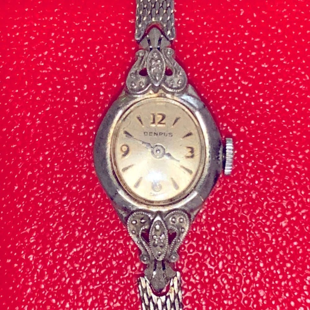 Ladies vintage Benrus 10K RPG bezeled watch SS